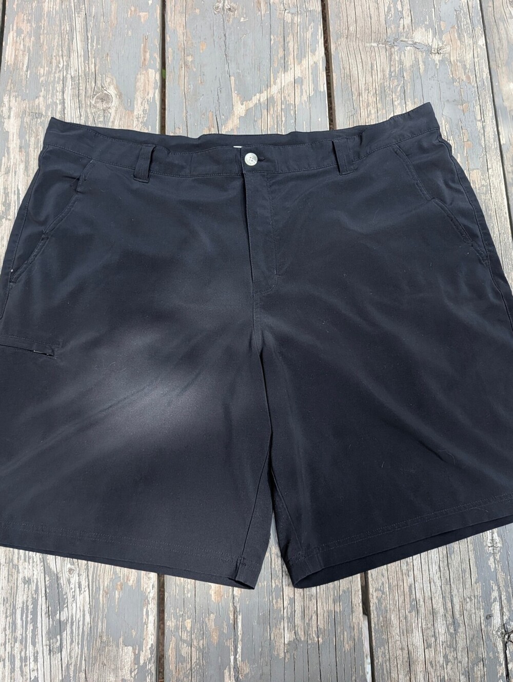 Columbia Omni Shield Shorts Mens 44W 10L Black Big Tall Hiking Utility Gorpcore